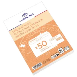 50  witte C5-enveloppen 162x229 80 g venster 45x100 siliconen strip 