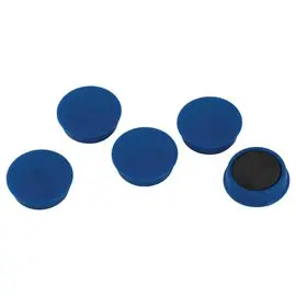 5  Ronde bureaumagneten 27 mm blauw 
