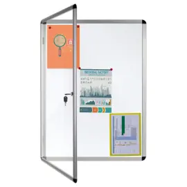 Binnenvitrine - 78,1 x 104,5 cm - 9 x A4 - Gelakte bodem - BI OFFICE 