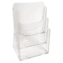 Display - 3 vakken - A4  (23 x 10 x 30 cm) - Transparant 