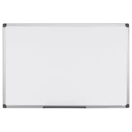 Wit gelakt bord met pvc kader - 45 x 60 cm 
