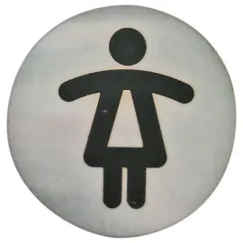 Rond deurbord met pictogram - DURABLE - Damestoilet 
