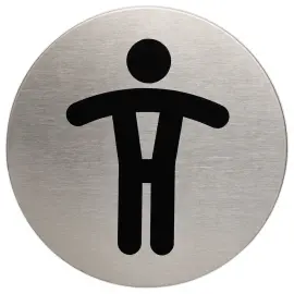 Rond deurbord met pictogram - DURABLE - Herentoilet 