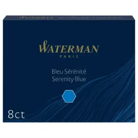 8  Lange internationale inktpatronen voor vulpen - Blauw - WATERMAN 