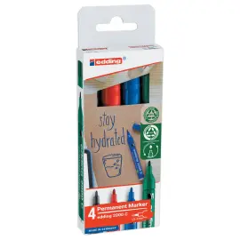 4  Permanent markers 2000 - verschillende kleuren - EDDING 