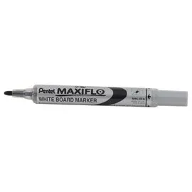 Droog uitwisbare marker Maxiflo met ronde punt - Zwart - PENTEL 