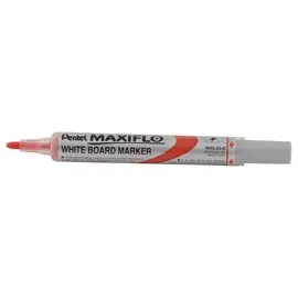 Droog uitwisbare marker Maxiflo met ronde punt - Rood - PENTEL 