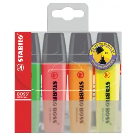 4  Markeerstiften STABILO Boss Original 