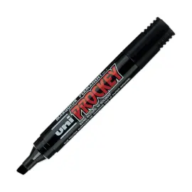Permanent marker - Beitelpunt 5.7 mm - Zwart - UNI BALL 