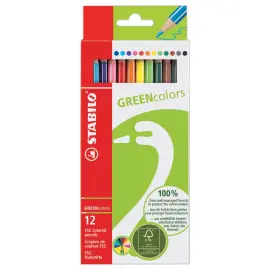 12  Kleurpotloden STABILO Greencolors 