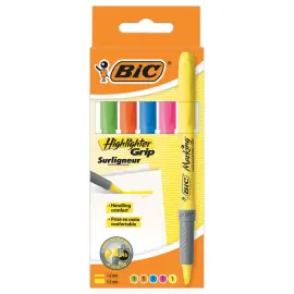 5  Geassorteerde markeerstiften Marking Highlighter Grip - BIC 