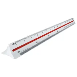 Driezijdig schaallineaal - lengte 30cm 
