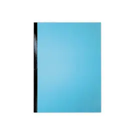 10  Mappen met brede versterkte rug - Zijvouw 3 cm - Karton 300g - Blauw 