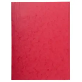 Kaartmap met 3 flappen zonder elastiek - rood - EXACOMPTA 