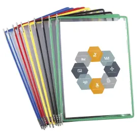 10  Scharnier hoezen TARIFOLD A4  - Assortiment 