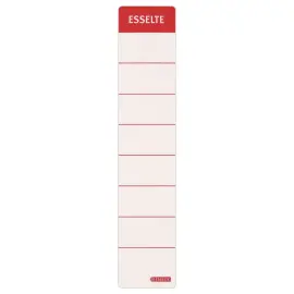 10  Zelfklevende etiketten 3,4 x 19 cm voor klasseermappen  rug 4 cm 