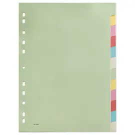 Set verdelers karton 2/10E  formaat A4 - 12 tabs 