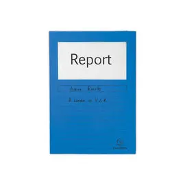 100  Kristalvenster papieren presentatiemappen - felblauw - EXACOMPTA 