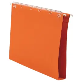 25  Hangmappen voor laden in gerecycleerd karton - Bodem 30mm - Oranje 