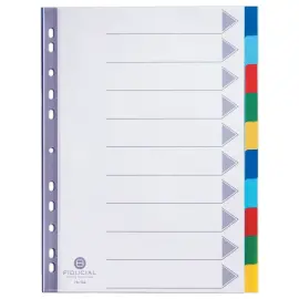 Set tussenbladen in polypropyleen - 10 tabbladen - FIDUCIAL 