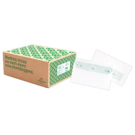 500  Extrawitte gerecyc. enveloppen 80g stripseal 110x220mm venster 45x100 