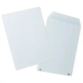 500  Zelfklevende witte omslagen 162x229mm zonder venster 90g 