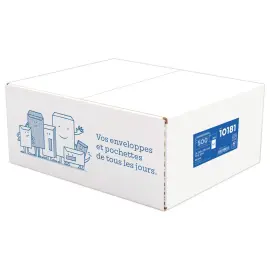 500  Witte enveloppen kleefstrook 110x220mm80g + venster H 45mm 