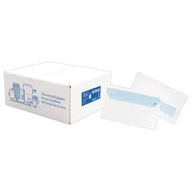 500  Witte enveloppen met stripseal 110x220mm met venster 35x100mm 
