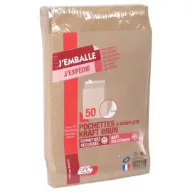50  Akte-enveloppen 229x324 mm met 30 mm zijvouw 