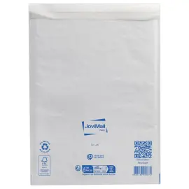 10  Witte gewatteerde omslagen met luchtkussens - 300 x 440 mm - Jovimail 