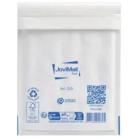 100  Witte gewatteerde omslagen met luchtkussens Sealed Air - 140x215mm - JOVIMAIL EASY 