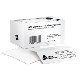 1000  Zelfklevende frankeeretiketten - 1 etiket per blad 155x39 mm 