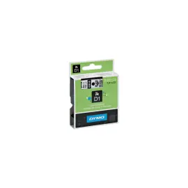 Lint voor etiketteermachine D1 - 7 m x 6 mm - Zwarte tekst op transparante achtergrond - DYMO 
