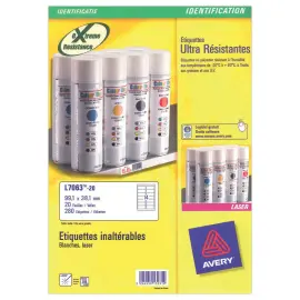 Ultrasterke laseretiketten AVERY 99,1 x 38,1 mm 280/doos 