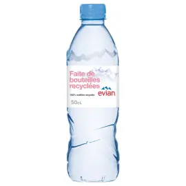 24  Flesjes water van 50 cl - EVIAN 