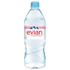 12  flessen water 1L - EVIAN 