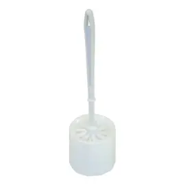WC-borstel met houder van plastic in wit 