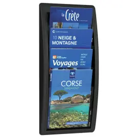 Wanddisplay met 4 vakken voor A4 formaat - Paperflow 