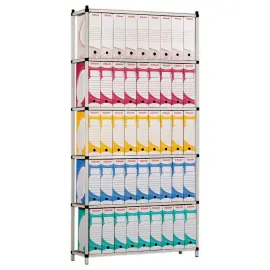 Rek speciaal voor archiefdozen - Basiselement 6 niveau's 