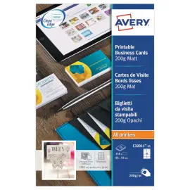 Matte inkjet & laser visitekaartjes 85x54mm 200g, 250/ doos 