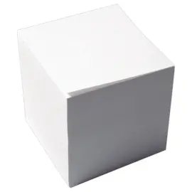 Kubusblok memoblaadjes met gelijmde rug - 9 x 9 cm - 750 witte blaadjes - ACCESS 