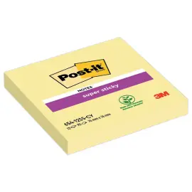 POST-IT&reg; Blok super sticky herpositioneerbare memoblaadjes - 7,6 x 7,6 cm - 90 blaadjes 