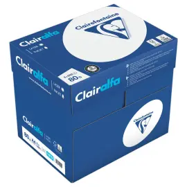 5  Pakken 500 vellen papier CLAIREFONTAINE Clairalfa -A4 - 80g 