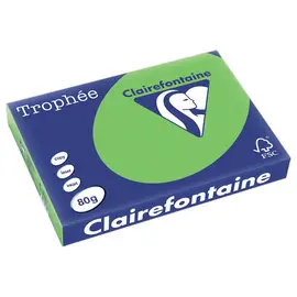 Riem van fel gekleurd papier  A3 - Troph&eacute;e 80g - Muntgroen - CLAIREFONTAINE 