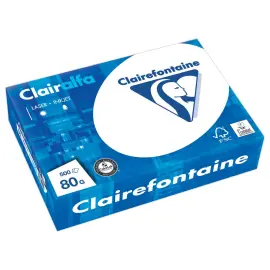 Pak wit papier 500 vellen CLAIREFONTAINE Clairalfa- A5 - 80g 