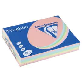 Riem papier - A4  - Troph&eacute;e 80g - Pastelkleuren - CLAIREFONTAINE 