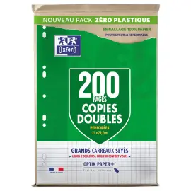 50  Dubbele, geperforeerde papiervellen - A4 - 90g - OXFORD 