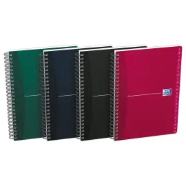Spiraalgebonden register OXFORD OfficeA5 - gelijnd 7mm - 90g - 180p 