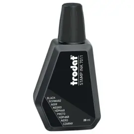 Flesje zwarte inkt voor stempelkussens 30 ml 
