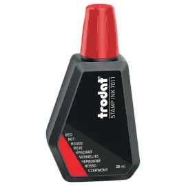 Flesje rode inkt voor stempelkussens 30 ml 